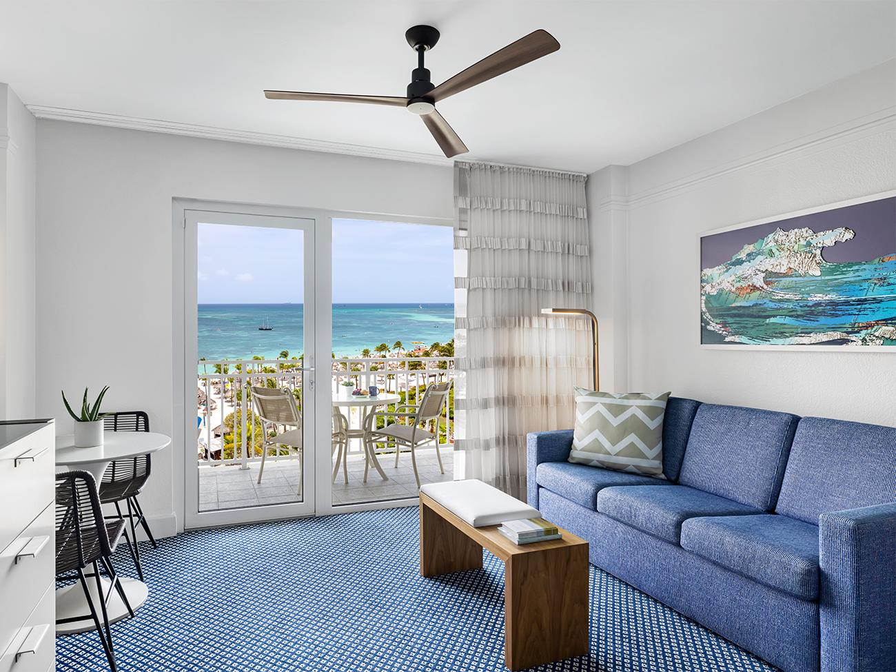 Ocean Front Living Room & Balcony (1-Bedroom)